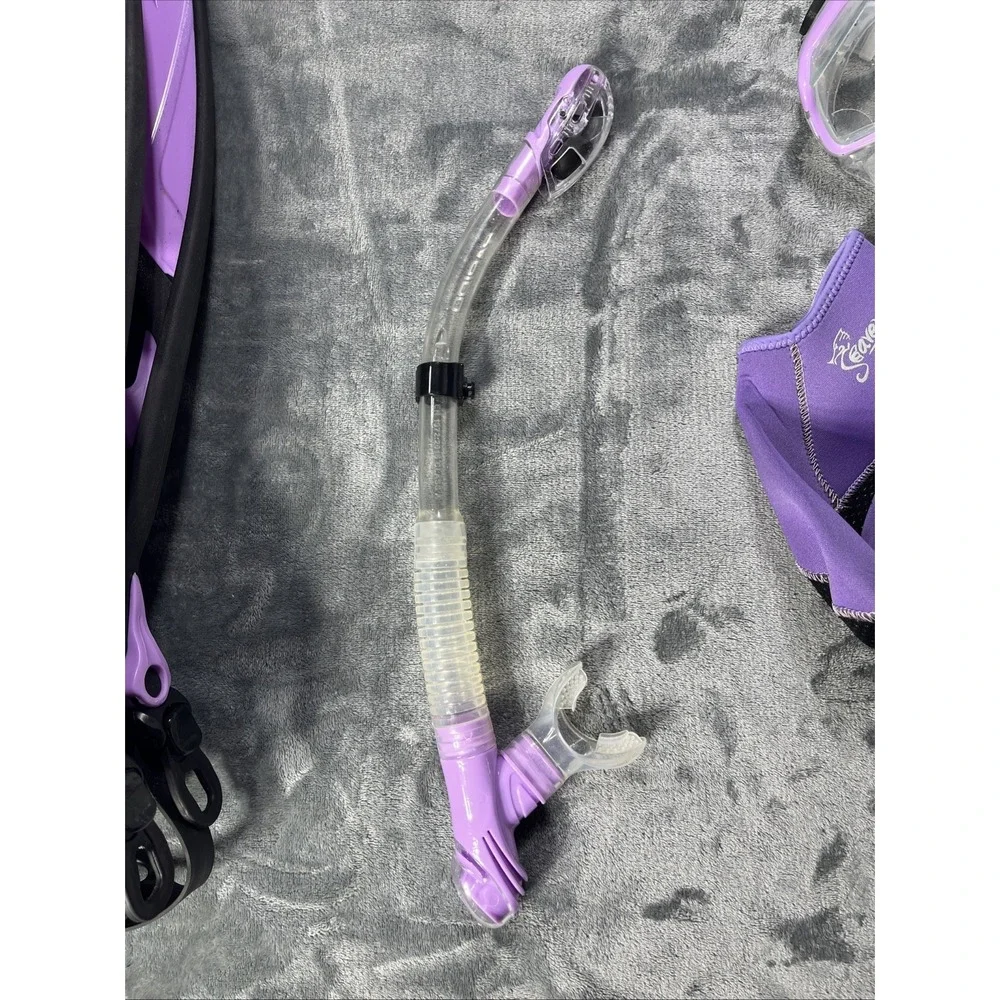 Rapido Boutique Bundle Flipper XL 9-11 Underwater Light Socks Travel Bag Snorkel